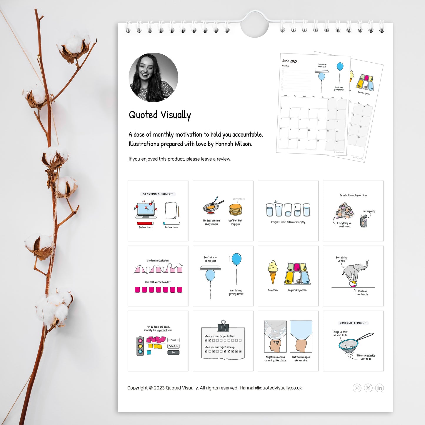 2024 Single Page Wall Calendars