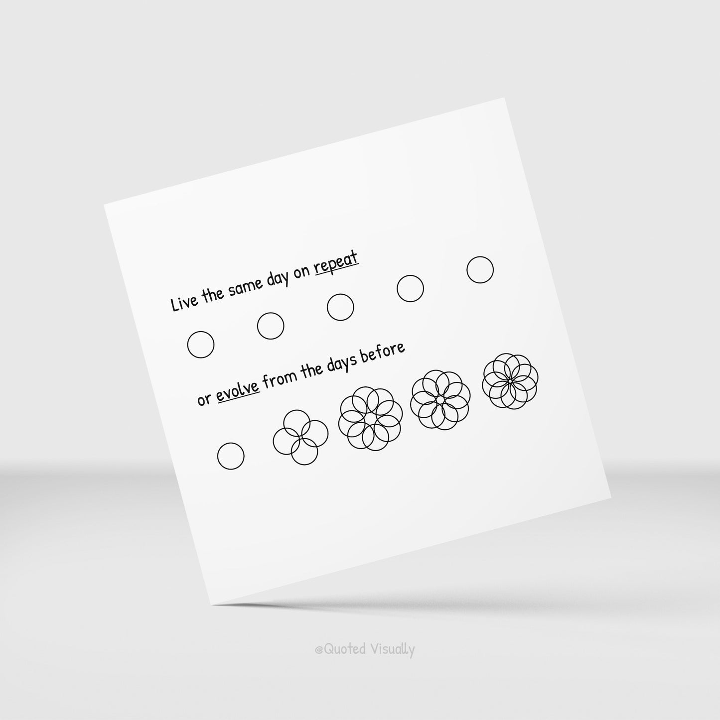 Print - Evolve Each Day (21 x 21 cm)