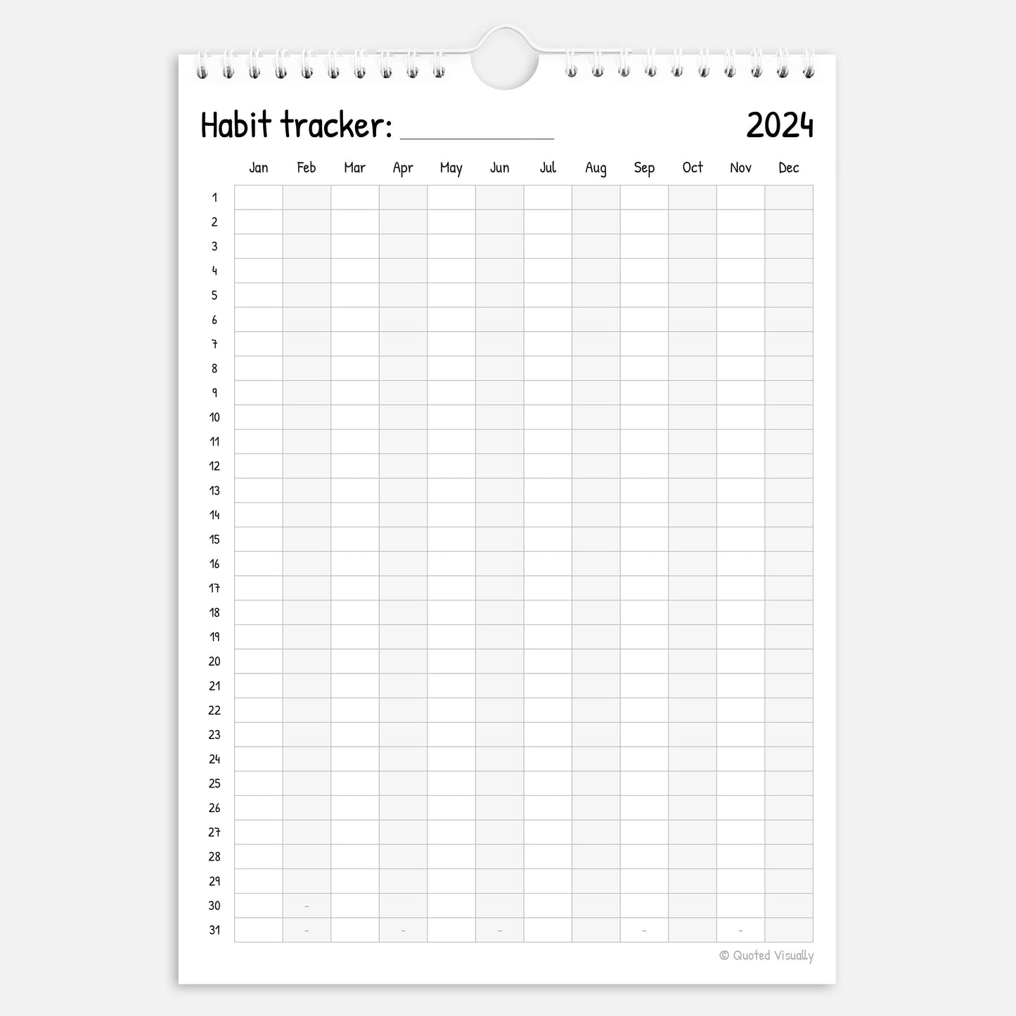 2024 Single Page Wall Calendars