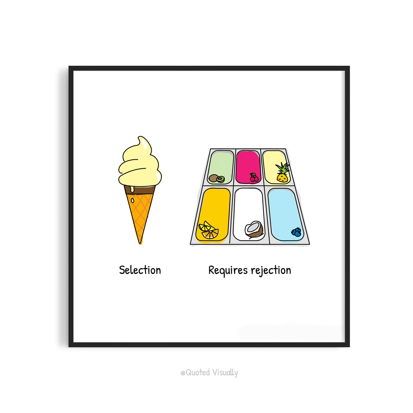 Print - Ice Cream Selection (21 x 21 cm)