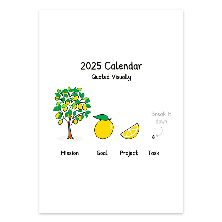 2025 Calendar - Printable A4 PDF Instant Download – Quoted Visually